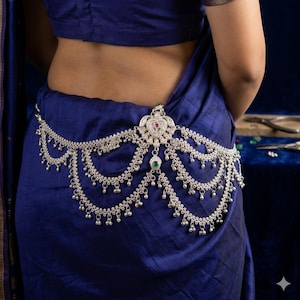 Beautiful India Bellychain vintage handmade blue beads gypsy boho exotic dancing Boho Waist Chain - Etsy main image 4
