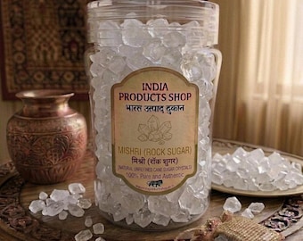 Authentic Indian Mishri (Rock Sugar) | 100% Natural Unrefined Cane Sugar Crystals | India Products Shop
