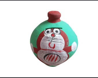 Hand-painted Clay Piggy Bank for Kids Eco Friendly Terracotta Money Box Traditional Indian Folk Art Saving Jar Sustainable Birthday Gift1pc