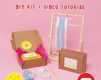 Kit macramé DIY (atelier en ligne) - Bunny Tapestry - Difficulté moyenne, adapté aux débutants