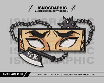 anime eyes inspired embroidery design files pes,vp3,jef,exp,xxx,dst | machine embroidery