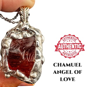 ANDARA CRYSTAL Encoded To Archangel Chamuel Angel of Love with Love Spell Authentic  Pink Andara Mt Shasta Spiritual Support Jewelry   #1394