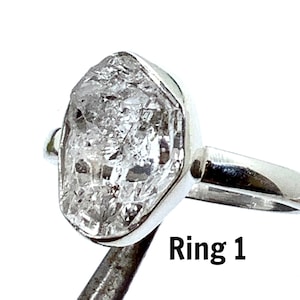 Herkimer Diamond Ring Sterling Silver | DNA Activation Ring Encoded to the Holy Spirit, White Light Jewelry, Gift for Her or Him #1347