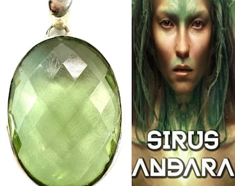 Sirius Starseed Necklace, Authentic Andara Crystal Pendant, Mt Shasta Andara, Sterling Silver Jewelry, Spiritual Gift #1622