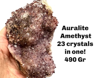 Auralite 23 Crystals  490 Gr. Highest Frequency Amethyst Thunder Bay Raw Crystal.#231D