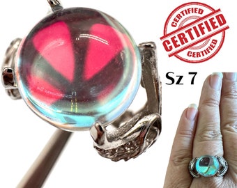 ANDARA CRYSTAL RING Sz 7 .Angel Andara Blessed At Archangel Michael Vortex, Gift for Her, Promise Ring, Self Care Gift, Handmade #1850