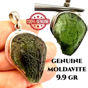 Moldavite Necklace 9.9g | Master Grade Raw Moldavite Crystal | Starseed Jewelry | Activation Pendant | One of a Kind Divine Tool Rare #368