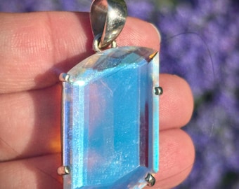 Andara Crystal Necklace Angel Andara Pendant Sterling Silver Guardian Angel Jewelry Earth Angel Gift #1804