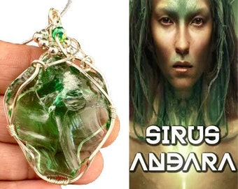 ANDARA NECKLACE Encoded To Sirius For Starseed Self Care/Supports Authentic Andara  Mt Shasta Gift for Her Men's Necklace Green Andara #3026