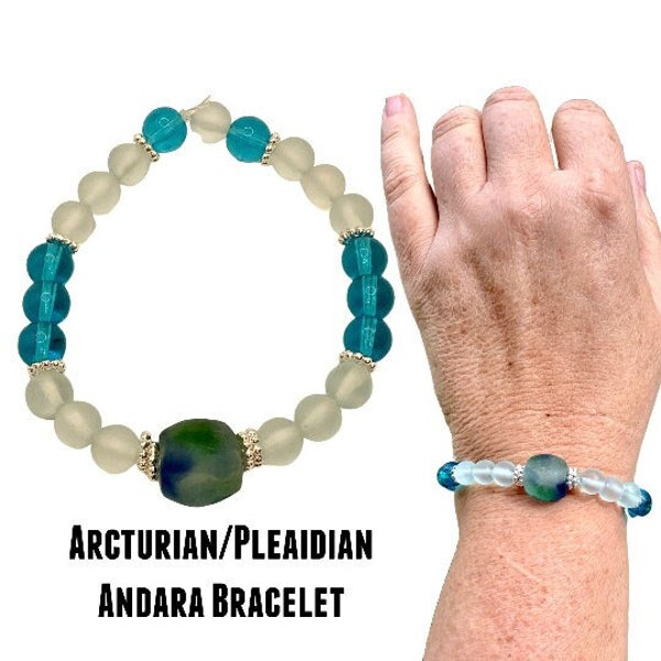 Andara Bracelet Encoded For Pleiadian & Arcturian Starseeds by The Federation Of Light AUTHENTIC ANDARA Handmade Jewelry, Gift for her #2328