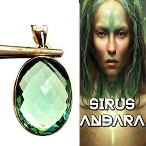 ANDARA CRYSTAL PENDANT Encoded for Sirius Starseeds Get Supports/Downloads Authentic Andara Green Andara. Silver Necklace Gift for Her #1498