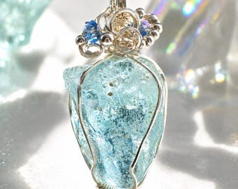 Collar Andara, auténtico cristal del Monte Shasta codificado para semillas estelares arcturianas, joyería de cristal de protección n.° 1192