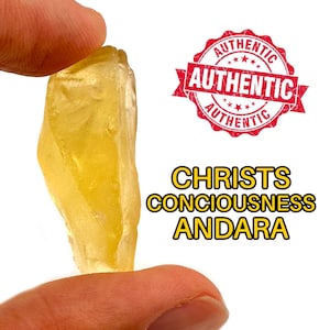 Andara Crystal Yellow Authentic Mt Shasta Encoded to Christ Consciousness for Light Activation Spiritual Support Ascension Tool (#C394)