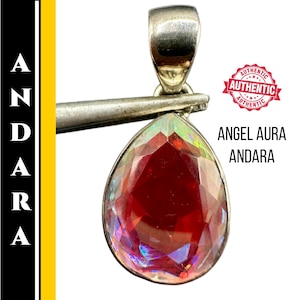 Andara Necklace Angel Andara Sterling Silver Michael Vortex Blessed Crystal for Angelic Guidance Protection Gift #1436