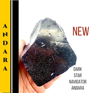 Andara Crystal Dark Star Navigator Midnight Blue Sparkle Galactic Guide for Spiritual Awakening, Protection for Starseeds and Empaths #497