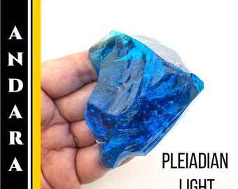 Cristal Andara Azul Pleyadiano Grande Andara Auténtico Mt Shasta 317g Herramienta Espiritual Semilla Estelar Única en su Tipo #381
