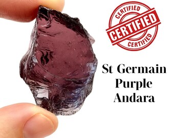 Purple Andara Crystal, Mt Shasta Andara, St Germain Violet Ray, Authentic Raw Andara, Spiritual Growth Crystal, Healing Gift  #A22