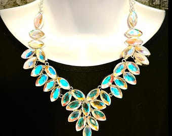 Andara Necklace Encoded To Archangel Realm. Authentic Rainbow Andara From Mt Shasta. Statement Collar Necklace # Wd3