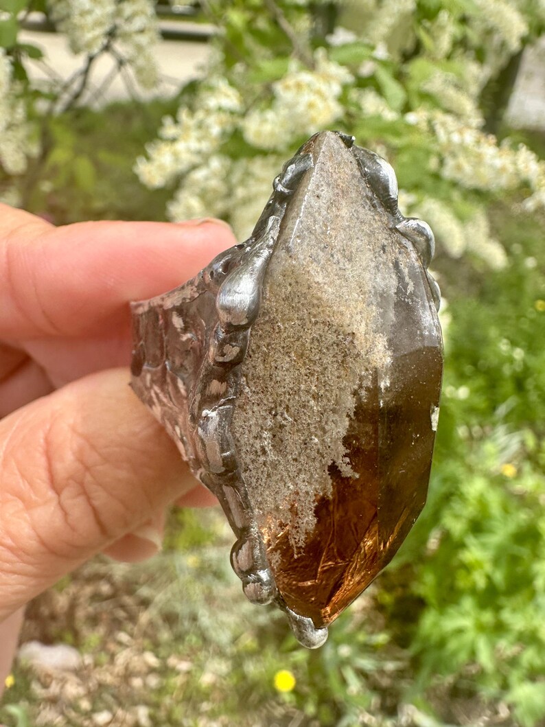 Shaman Rind Shamanic Dream Quartz Ring Adjustable Crystal Ring for Protection and ...