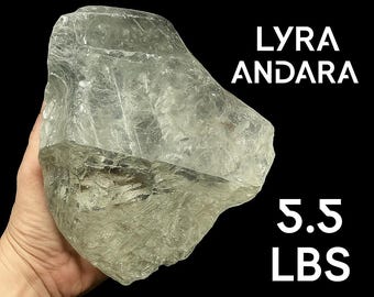 Andara Crystal Lyra Starseed Crystal Authentic Andara Meditation Crystal Large Altar Crystal, Clear Andra 5.5 Lbs  #642