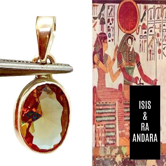 ANDARA CRYSTAL NECKLACE Certified! Andara Crystal Encoded to Isis & Ra, Goddess Of Women Silver Necklace Authentic Andara Gift for Her #561
