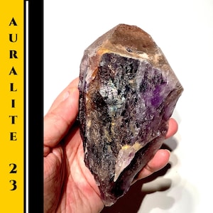 Auralite 23 Crystal Point from Thunder Bay 2.4 LBS  Rare Raw Amethyst Super 23 Crystal Meditation, Energy Clearing,  Spiritual Healing #205D