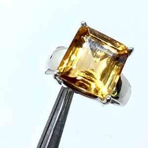 Citrine Crystal RIng Encoded to Ra  By An Egyptian High Priestess. Statement Ring, Natural Citrine Women/Mens Ring Metaphysical Gift #1175