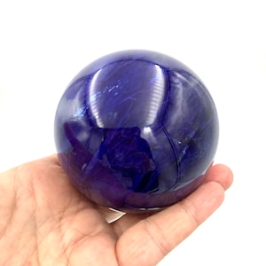 Andara Crystal Ball,  3&quot; 1 LB. Blessed at Archangel Michael Vortex. Self Care GIft Empath Protection Mt Shasta Andara Blue Andara  #477