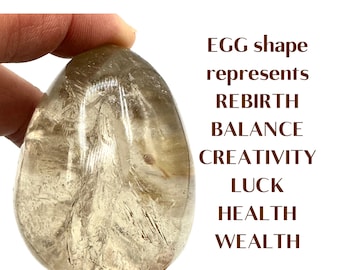 Smoky Quartz Crystal EGG. Cairngorm Quartz Stone of Scottish Druids, RARE. GIft for Her, GIft for Him. Self care. Evil Eye Protection #79d