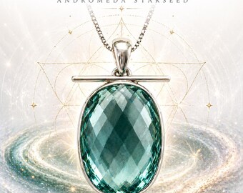Andara Necklace Encoded For Andromeda Starseeds Authentic Mt Shasta Crystal, Spiritual Protection, Healing #351