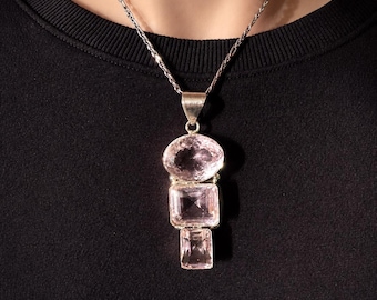 ANDARA CRYSTAL NECKLACE, Venusian Andara Pendant, Authentic Pink Andara, Divine Feminine Jewelry, Heart Chakra #373