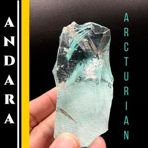 Andara Crystal Raw Authentic Mt Shasta Andara Encoded for Arcturian Starseeds Rare Spiritual Healing Crystal Ascension Tool, Blue #