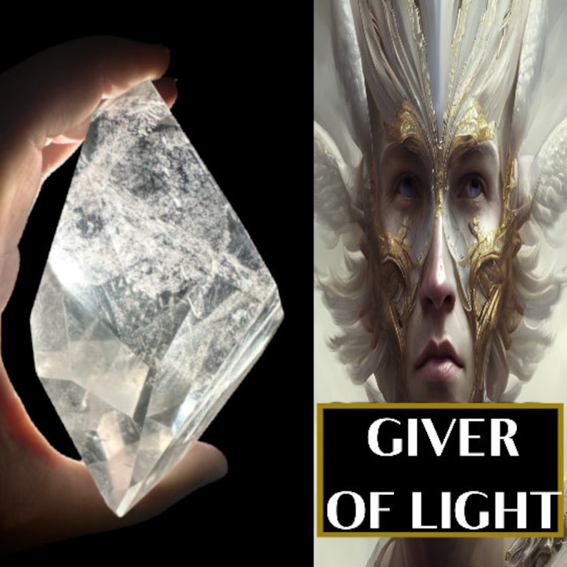 Clear Quartz Crystal Encoded to AELAR The Quartz Guardian MASTER Crystal For STARSEEDS#373 image 2