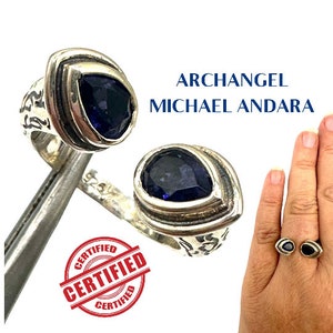 Andara Crystal Ring, Silver Ring, ADJ RIng, Concentrated At Archangel Michael Vortex, Protection, Self Care, Jewelry< Gift for Her #2265