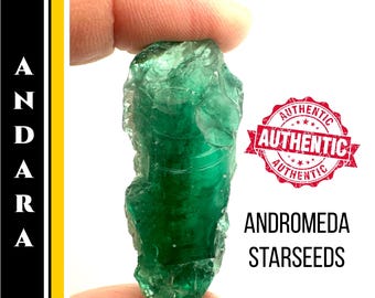 Andara Crystal  Encoded to Andromeda Authentic Mt Shasta Green Andara For Starseeds Healing and Protection  #A24