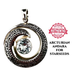 ANDARA CRYSTAL NECKLACE Encoded For Arcturian Starseeds Authentic Andara, Silver Necklace, Gift for Her, Spiritual Gift, Mt Shasta #