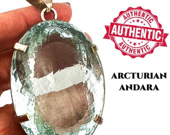 ANDARA CRYSTAL NECKLACE Silver Necklace Arcturian Andara For Starseeds, Authentic Andara  Spiritual Jewelry, Gift for Her, Support Gift  #Wd