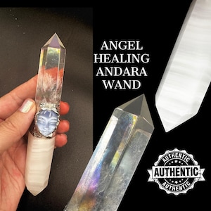 ANDARA CRYSTAL WAND For Earth Angels Self Care/Support White Jade Opalite, Angel Andara Handmade Unique Gift Spiritual, Metaphysical #245
