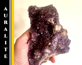 Auralite 23 Amethyst Crystal Cluster: Raw Healing Stone