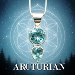 Andara Crystal Necklace in Sterling Silver – Arcturian Starseed Jewelry for Lightbody Activation, Intuition & Galactic Connection #3038