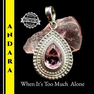 Pink Andara Pendant Encoded to Archangel Chamuel Angel of Love Twin Flames Mt Shasta Crystal Healing Necklace Spiritual Jewelry #139