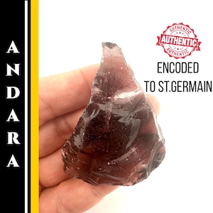 Andara Crystal Purple Mt Shasta St Germain Violet Ray Authentic Encoded Raw Stone for Spiritual Transmutation Rare Crystal Gift #654