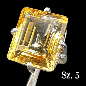 CITRINE CRYSTAL RING In Silver Sz 5 Money Stone, Manifestation/Chakras Crystal Support Jewelry, Metaphysical Gemstone Women/Men&#39;s RIng #1725
