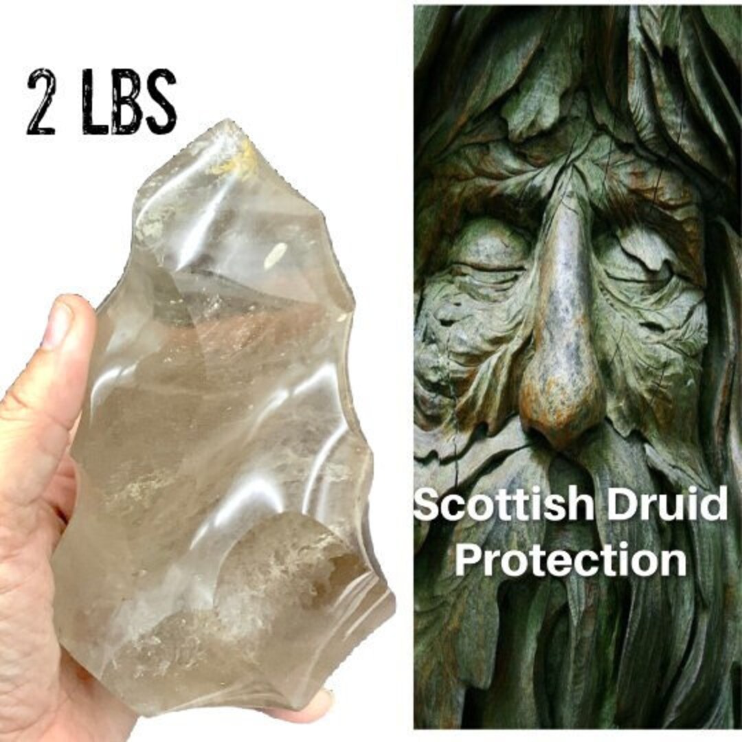 Smoky Quartz Crystal Flame. Cairngorm Quartz Stone of Scottish Druids