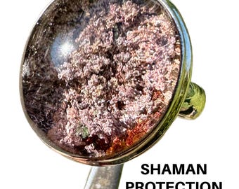 Shamanic Dream Quartz Ring High Grade – Blessed Quartz Crystal in Sterling Silver for Spiritual Presence and Sacred Energy Work #191