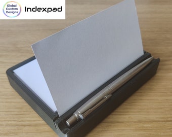 Note Pad & Pen Holder 3x5 Index Cards | 3D Printed Organiser | Minimalist Note Holder | Desk Accessories | Modern Desk | To Do List Holder