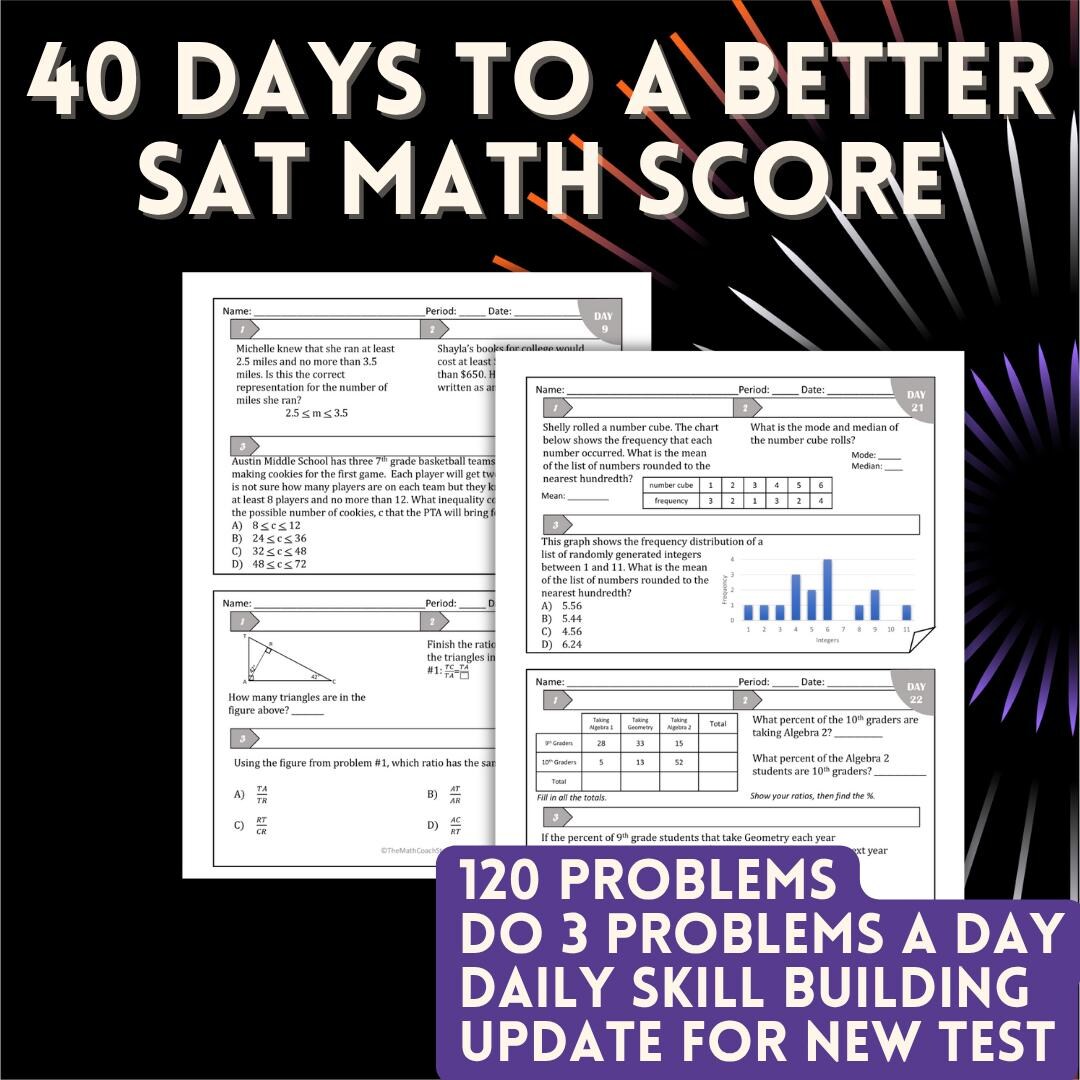 SAT Math Test Prep Guide - Etsy
