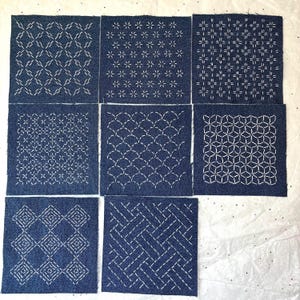 Sashiko patch, visible mending, clothing repair, upcycled denim patch, sew on embellishment, hand sewn fabric patch
