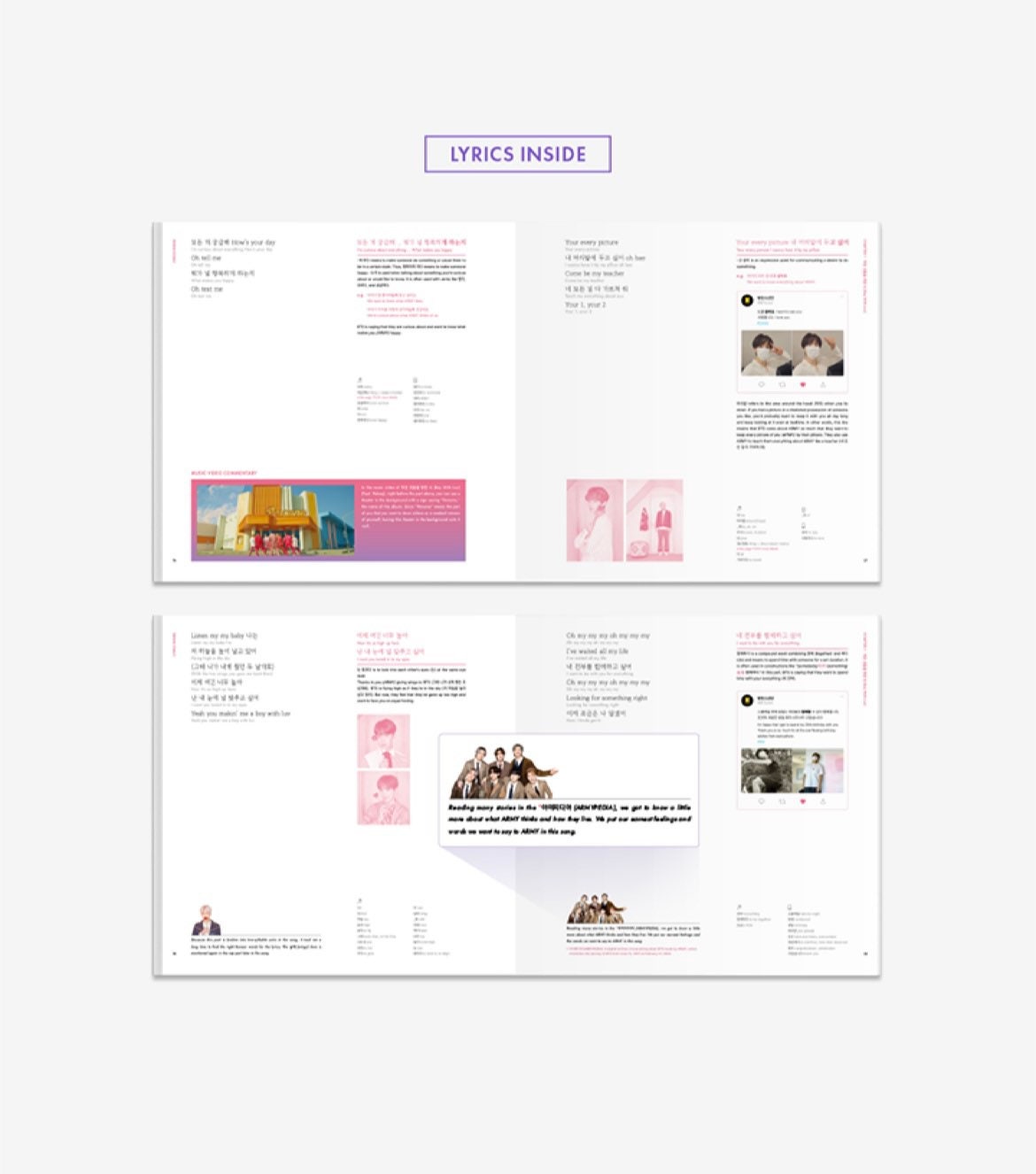 セット売り♡BTS lyrics inside デコブック セット売り♡BTS lyrics inside デコブック セット売り♡BTS