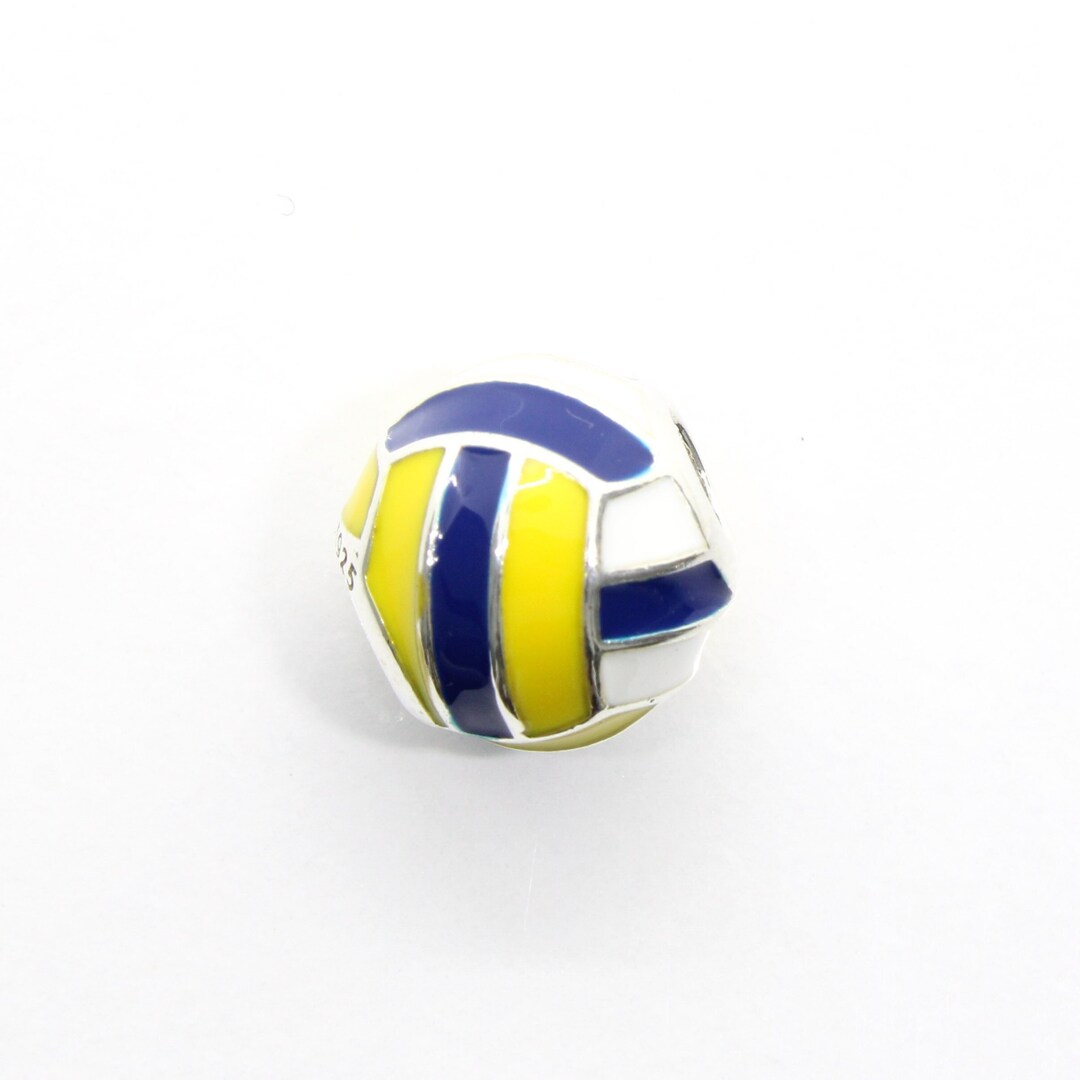 Volleyball Charm Silver Volleyball Silver Ball Charm Etsy